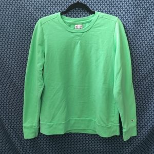 Champion - Women's solid seafoam green crew neck sweatshirt. Size - XL